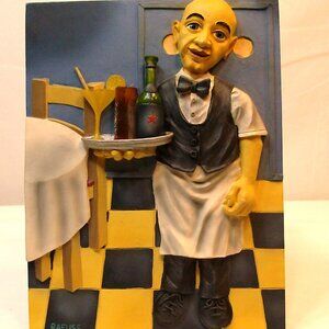 Will Rafuse 3D Resin Wall Art Waiter with tray and drinks